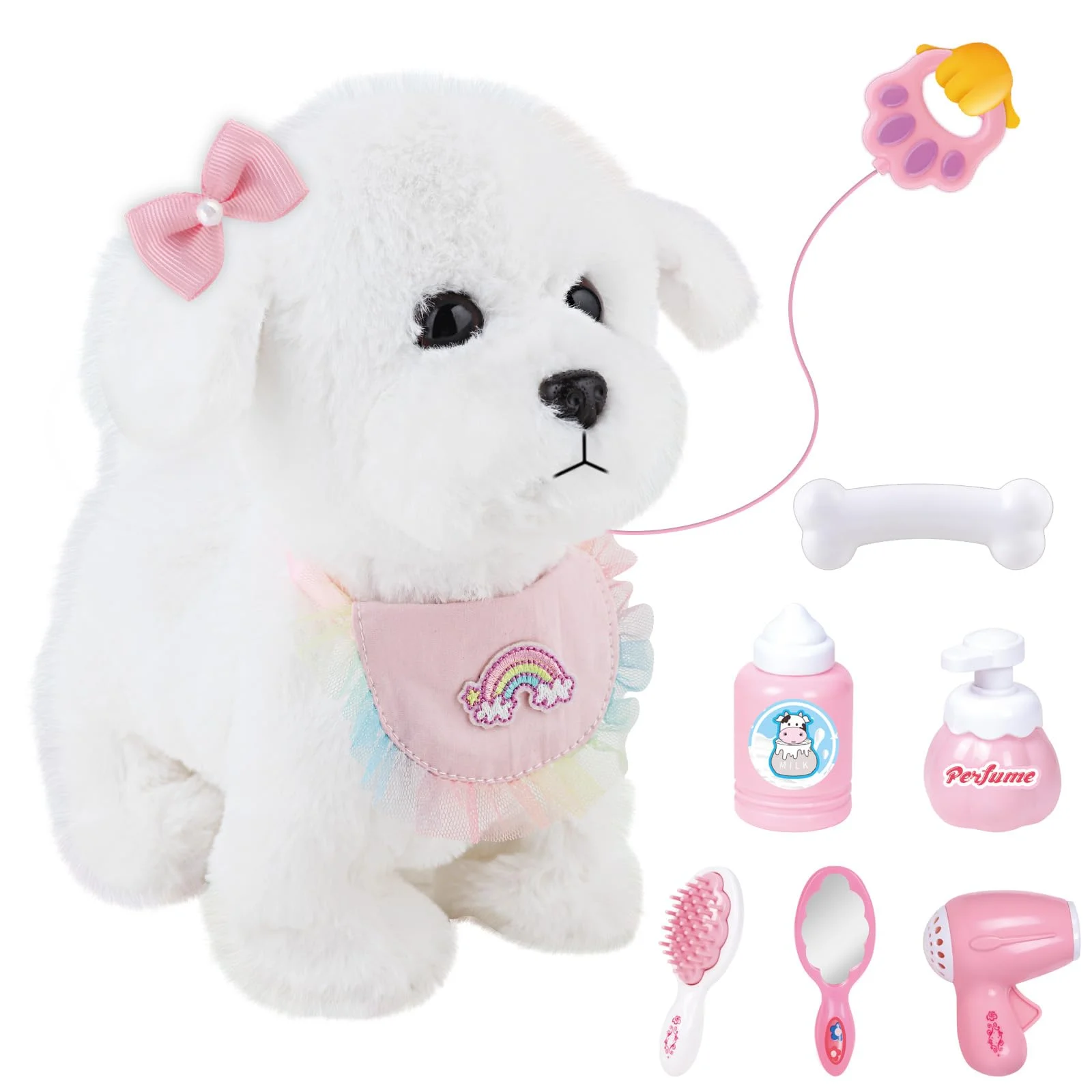Interactive Walking Toy Dog for Kids Will Bark Touch & Voice Controlled with Remote and Waggling 1005012322888451