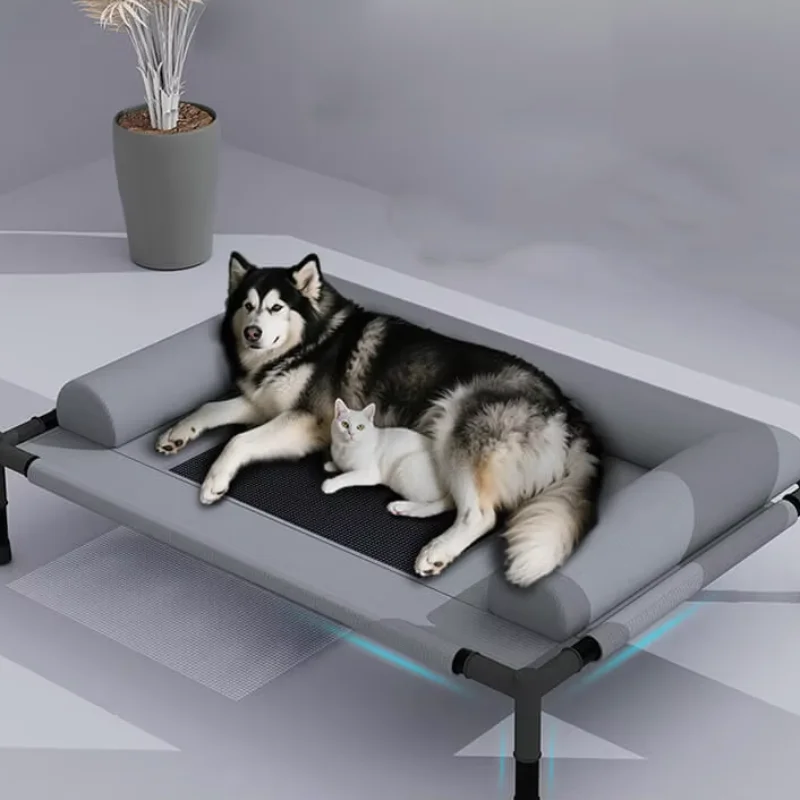 Cooling Dog Cot Bed with Pillow Breathable Mesh Washable Pet Furniture for Outdoor Indoor Camping 1005012324394511