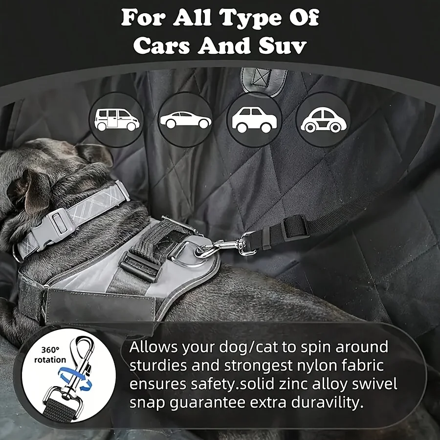 Dog Seat Belt for Vehicle Secure, Pet Car Tether Safety Leash for Dogs in Vehicles 1005012324543737
