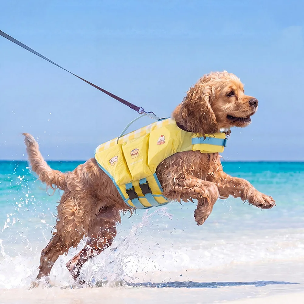 Waterproof Dog Life Jacket Breathable High Buoyancy Swimming Suit Thick Sponge Pad Adjustable Pet 1005012325850134