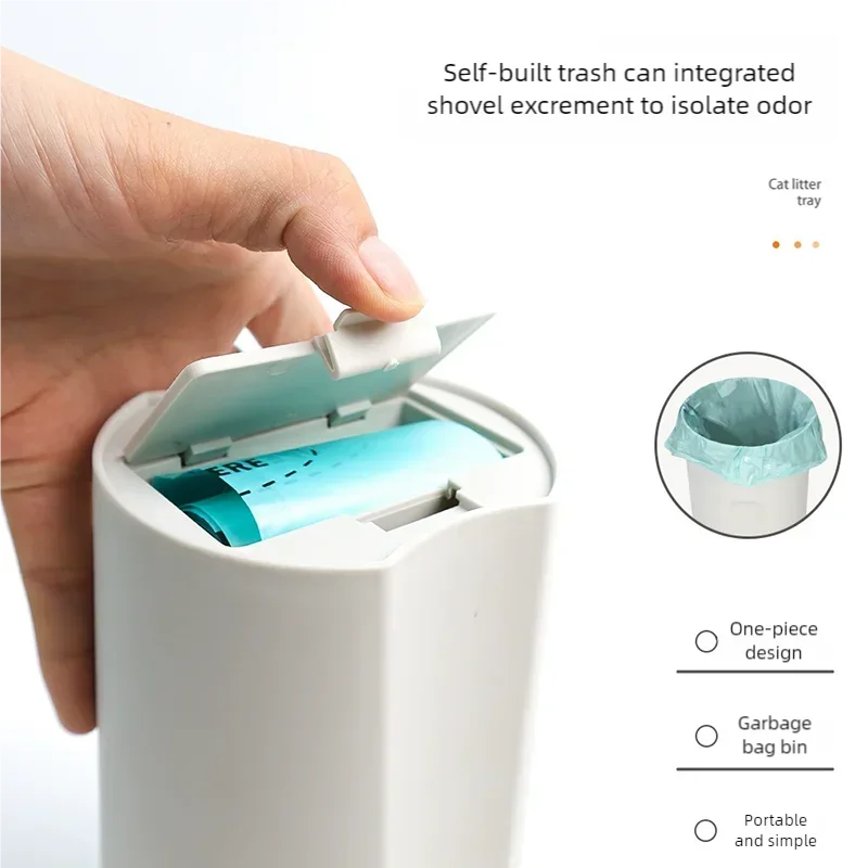 Plastic Cat Litter Scoop with Waste Bin Integrated Detachable Washable Durable Poop Shovel Pet 1005012326169211