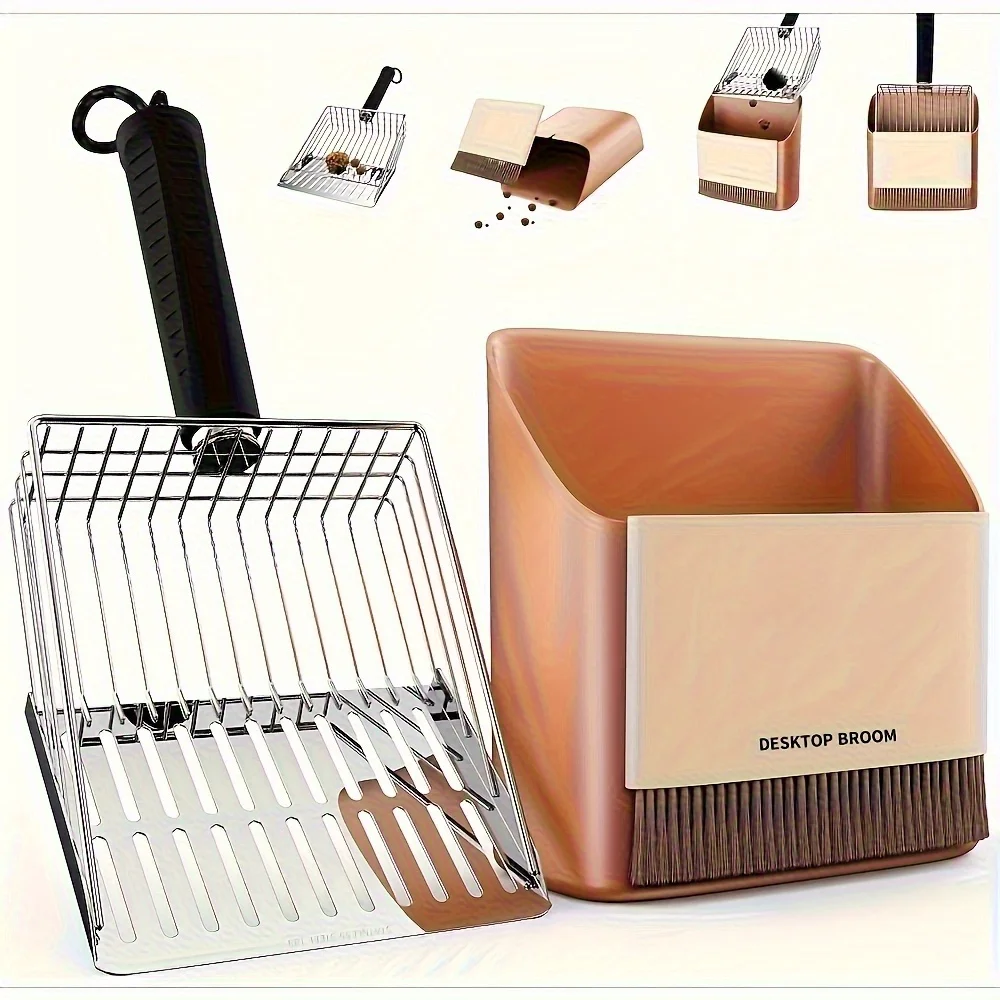 Heavy-Duty Metal Cat Litter Scoop Set Equipped with Thick and Thin Mesh Screens 1005012326893827