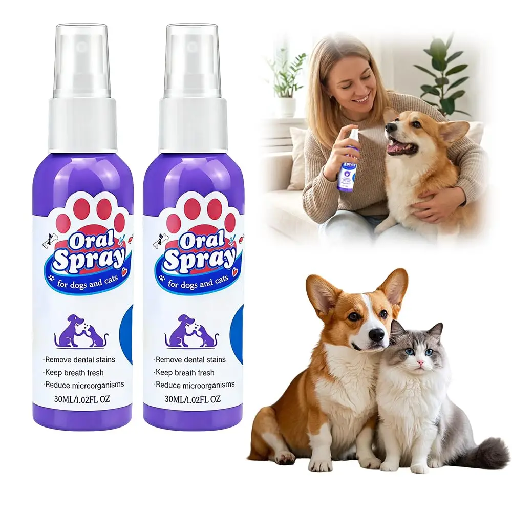 Pet Oral Spray Dog Cat Breath Freshener Teeth Cleaning Deodorant Remove Bad Breath Tartar Plaque 1005012327639626