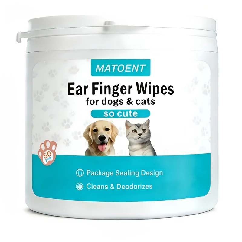 Pet Cleaning Products Ear Cleaning Wipes Ear Care Fingertips Ear Mite Removal Cat and Dog (50 PCS) 1005012332620835