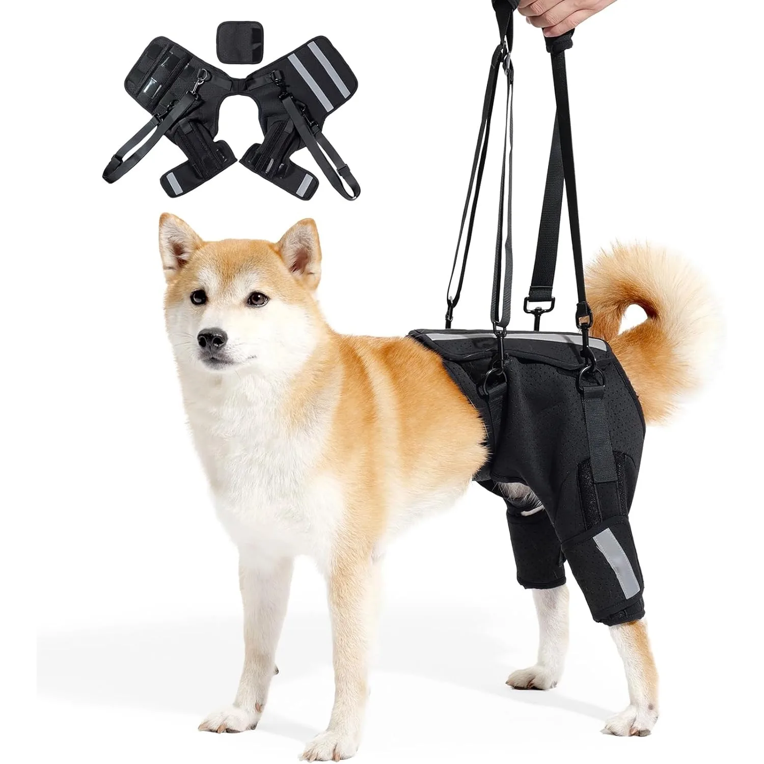 Dog Rear Leg Support Harness, Breathable Lift Harness for Large Dogs, Reflective Strips 1005012340048515