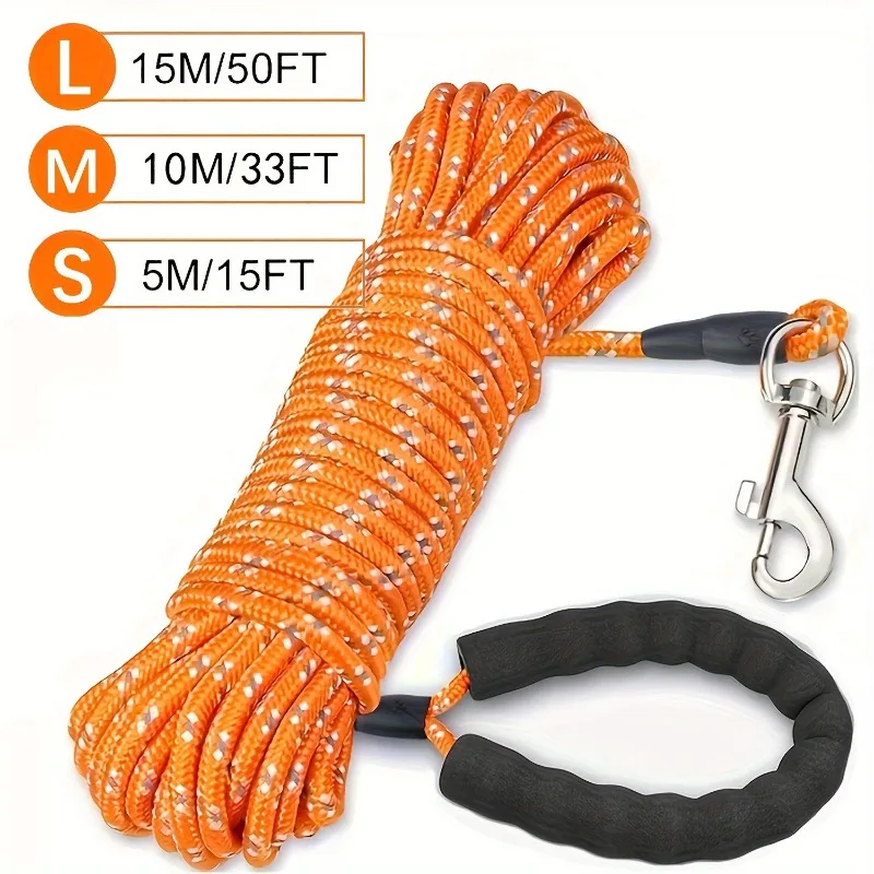 5M/10M/15M Heavy Duty Nylon Dog Leash, Ideal for Recall & Agility Training Tailored 1005012340890708