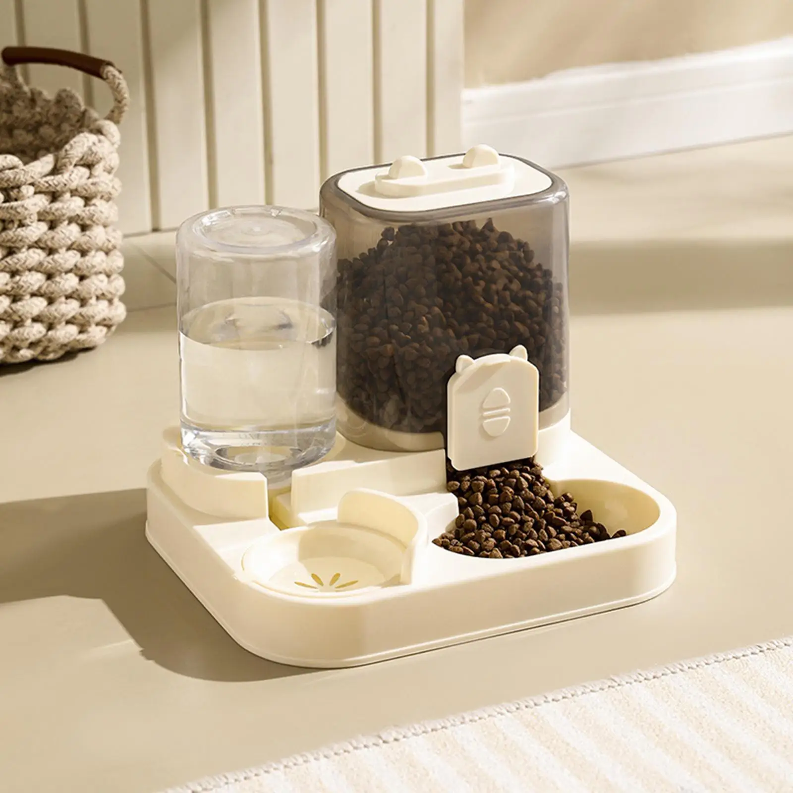 Automatic Pet Feeder Cat Feeding Bowl Travel Supplies Detachable Multifunction Food (2 in 1) 1005012342976215