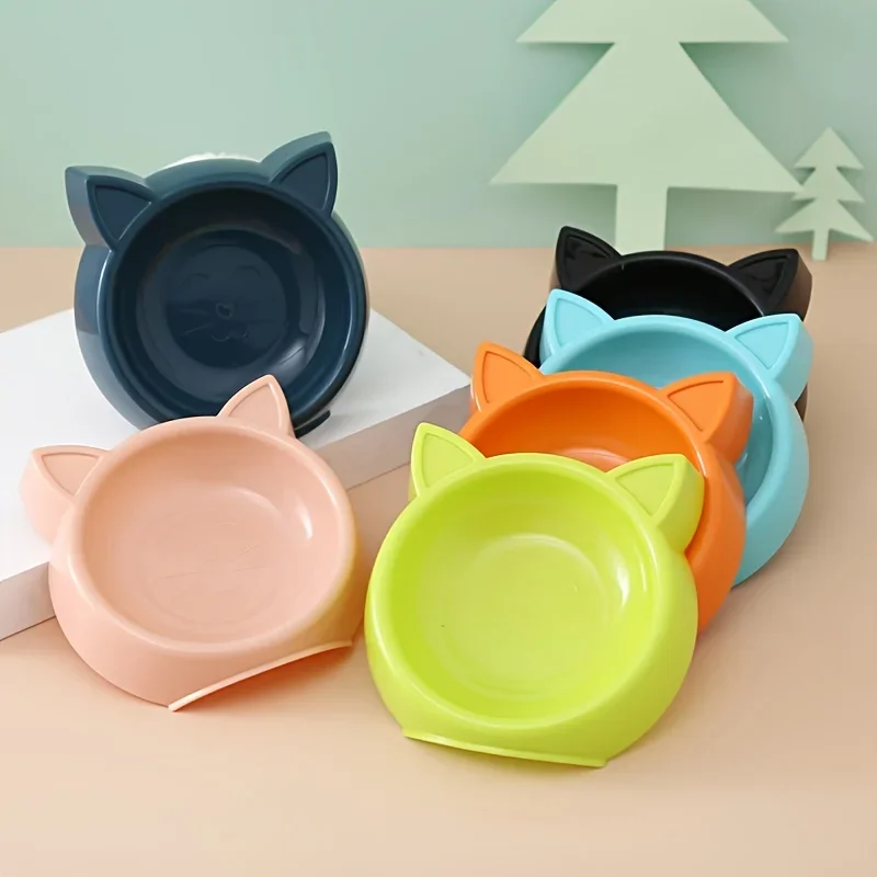 Charming Cat-Shaped Dog Bowl for Small/Medium Pets Non-Slip Easy to Clean Pet Feeder Dish 1005012344015934