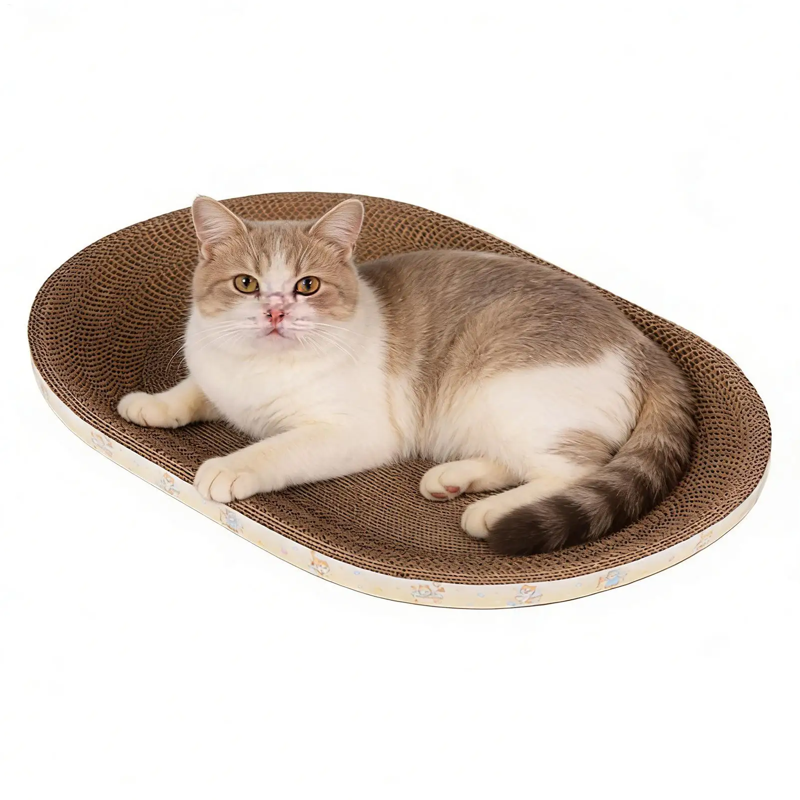 Cat Scratching Board Funny Breathable Oval Bed Cat Scratcher Bed Pet Couch for Kitten Sleep 1005012345747845