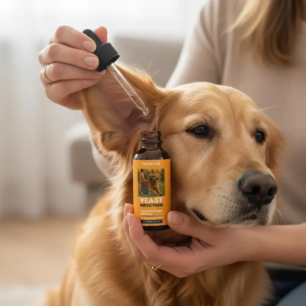 Pet Ear Drops Dissolve Ear Wax Odor Remover Anti Itching Natural Non Irritating Hypoallergenic (60ml) 1005012346588187
