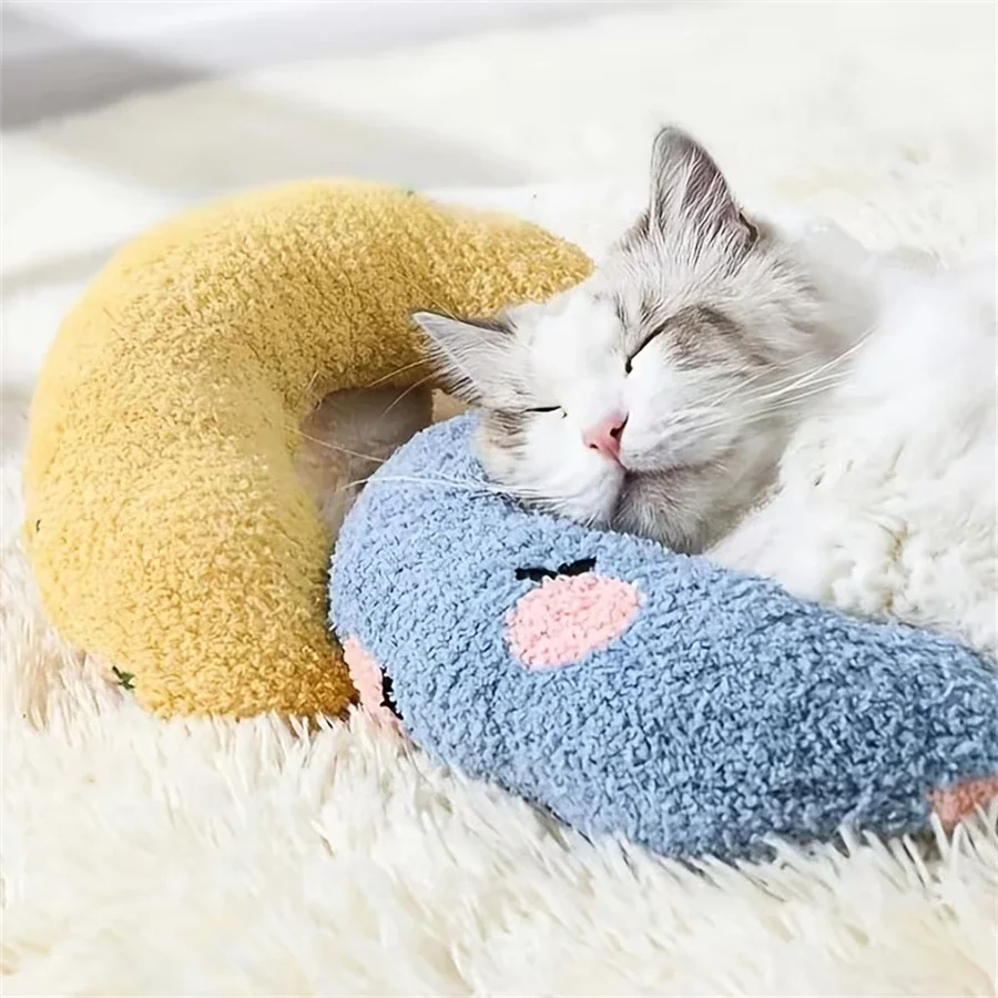 Cozy Pet Calming Pillow U-Shaped Neck Support Cushion for Indoor Cats Kittens Puppies Deep Sleep 1005012349411098