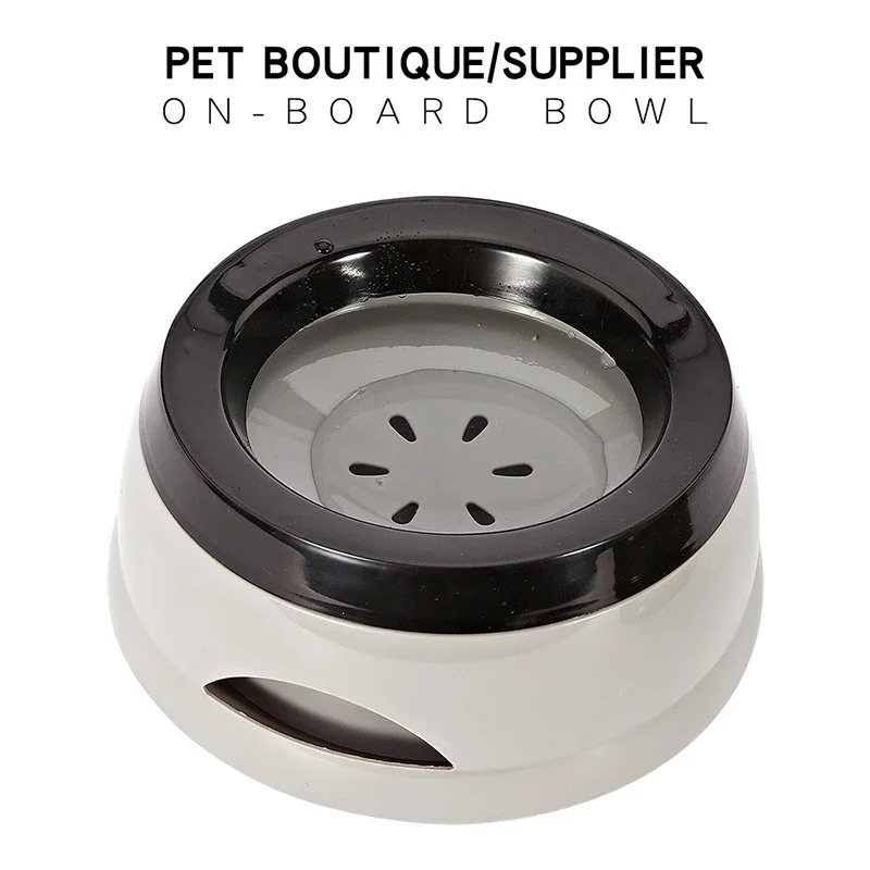 Pet Dog Bowls Floating Not Wetting Mouth Cat Bowl No Spill Drinking Water Feeder Plastic Portable 1005012350675074