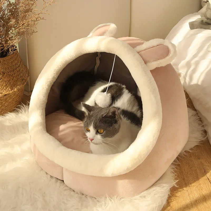 Deep Sleep Cat Bed Cartoon Pet Bed Foldable Removable Washable Pet Sleeping Bed for Small Dog Mat 1005012350771794