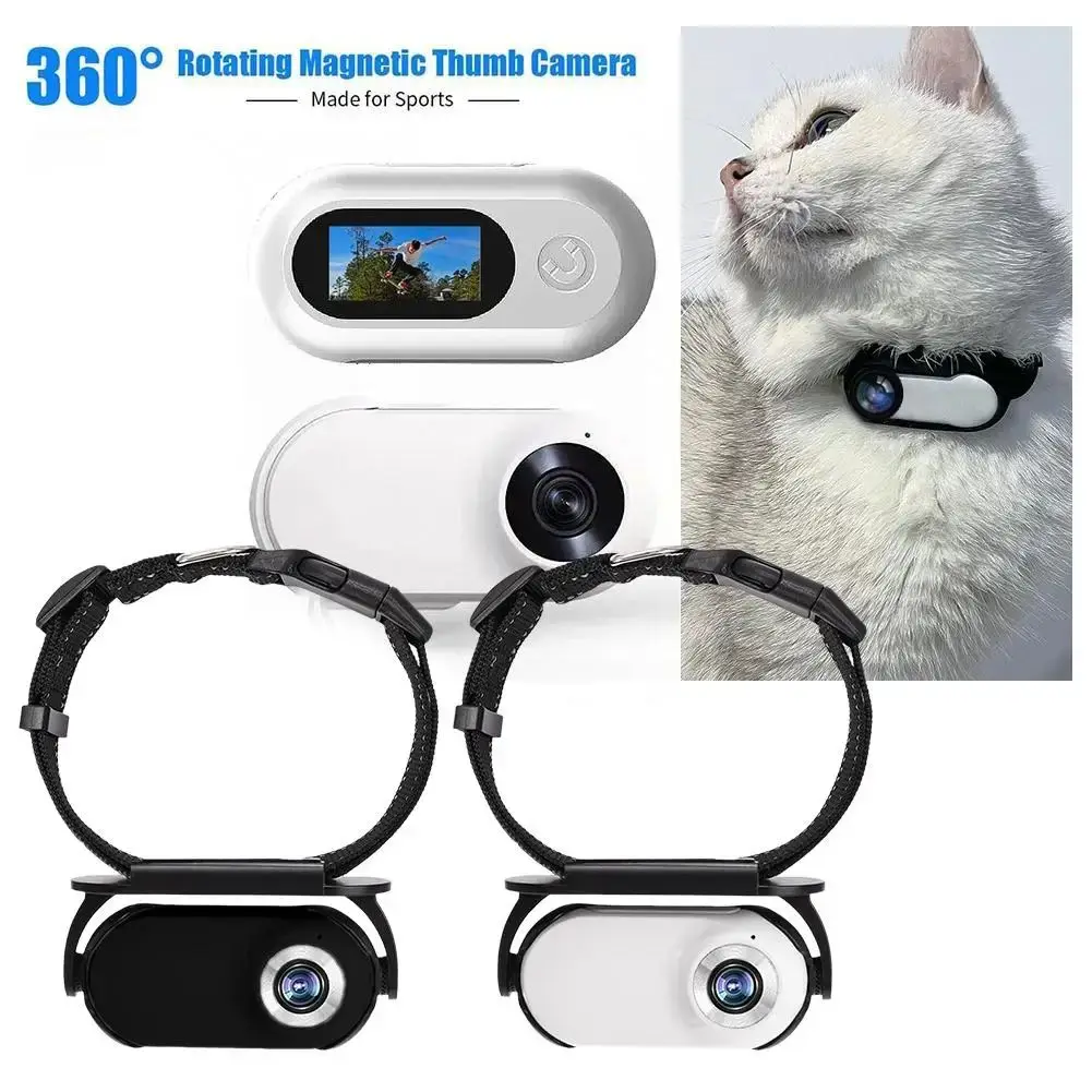 Pet Collar Camera 360 Degree Rotation 120 Degree Wide Angle Mini Body Outdoor Portable Pocket 1005012352354917