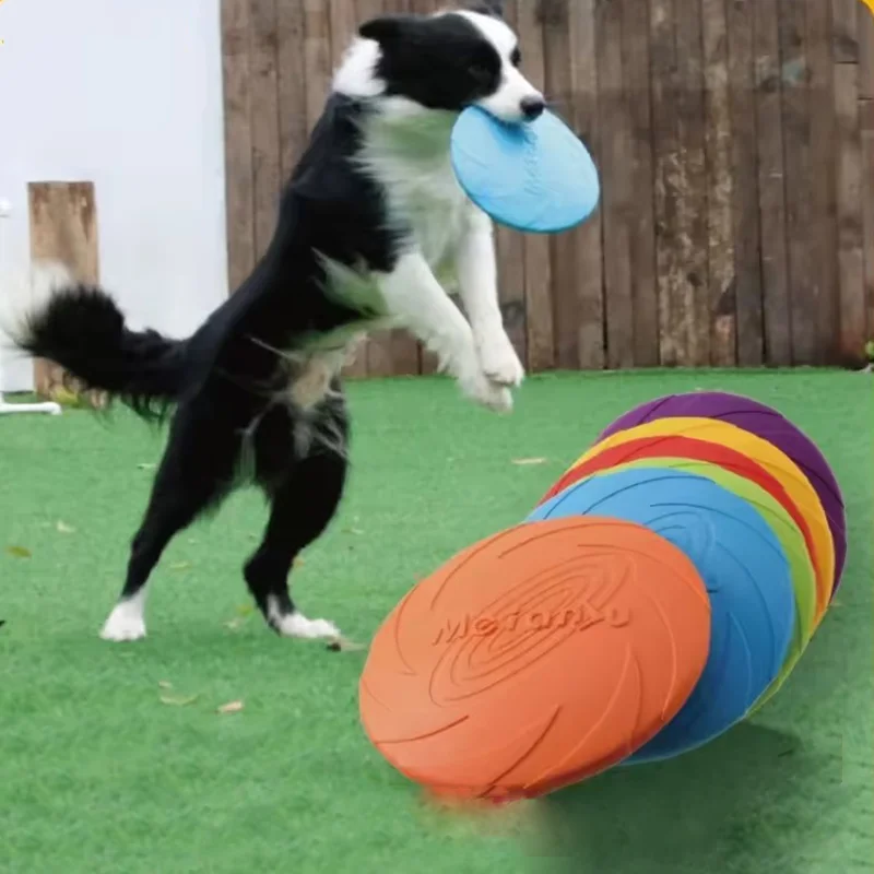Flying Disc Soft Rubber Pet Frisbee Interactive Training Toy Bite Resistant Water Floating Dog Chew 1005012352409494