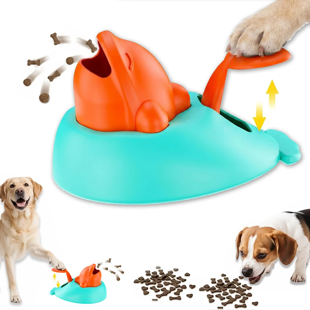 Interactive Pet Feeder Toy for Dogs Cats Slow Eating Puzzle Feeder with Whale Design Anxiety Relief 1005012353409178