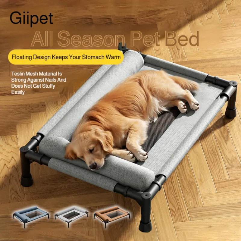 Elevated Dog Bed Breathable Mesh Pet Cot, Detachable Washable Raised Cat Bed for Small Medium Dogs 1005012353619664