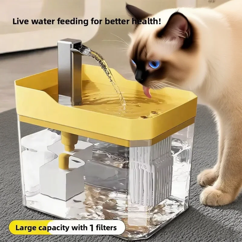 Cat Water Fountain Automatic Water Dispenser USB Live Circulation Filter Pet Drinker Quiet Pet (1.5L) 1005012355672177