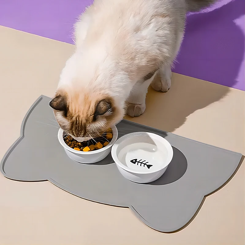 Pet Food Feeding Pad Silicone Dog Cat Bowl Mat Non-Stick Waterproof Puppy Feeder Tray Water Cushion 1005012356739985