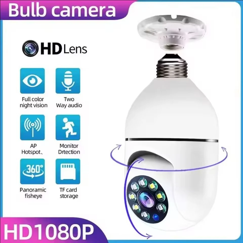 Wifi IP Camera E27 Bulb Cam 3MP Wireless Baby Monitor AI Tracking Security Video Surveillance (4G) 1005012356857587
