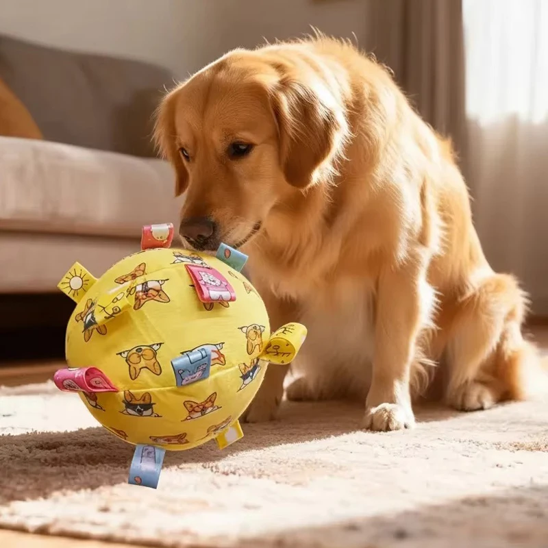 Dog Interactive Sound Ball Toy with Animal Patterns, Pet Ball Suitable, Outdoor Play and Training 1005012357357189