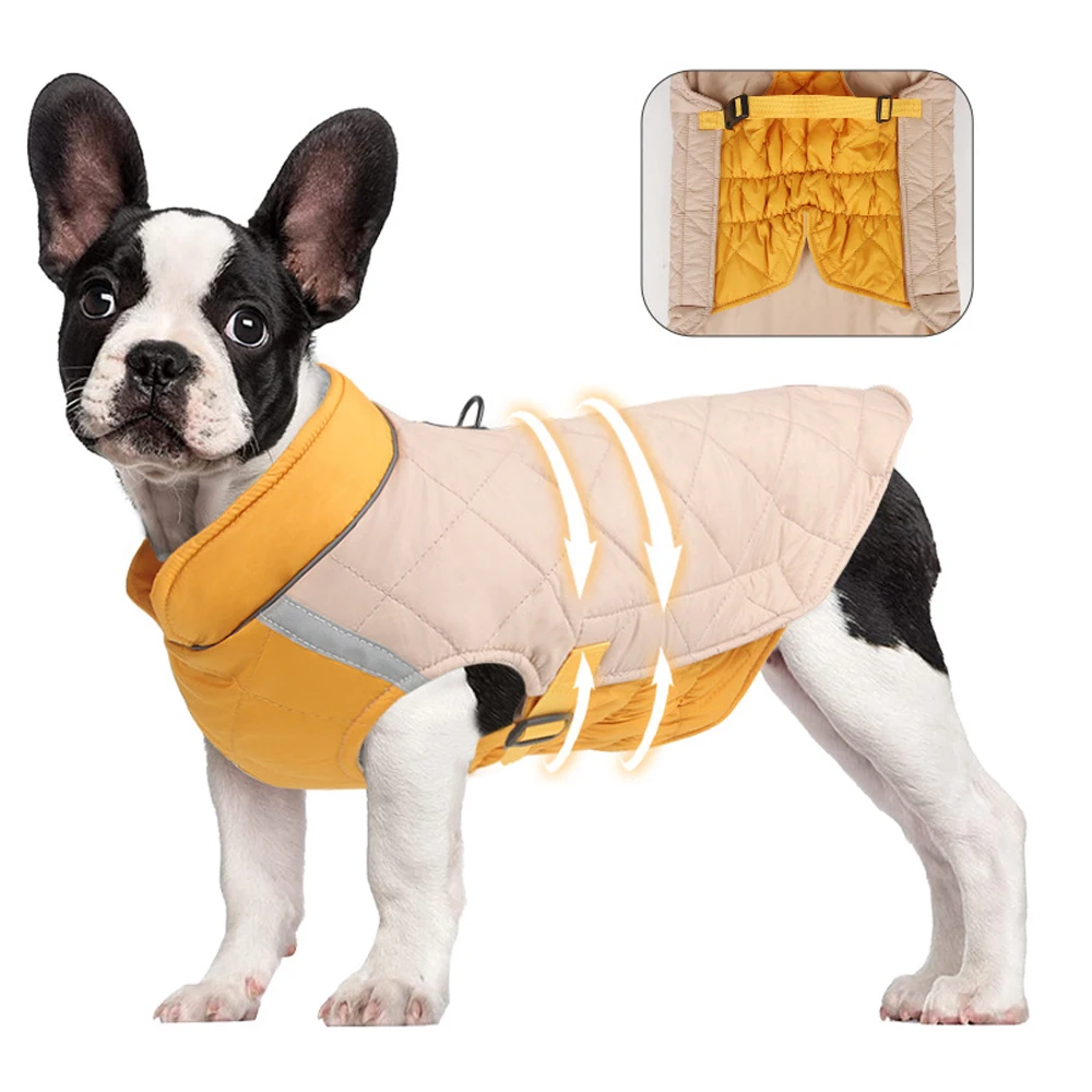 Winter Dog Clothes Waterproof Vest Jacket for Small Large Dogs Warm Pet Coat Padded French Bulldog 1005012357853897