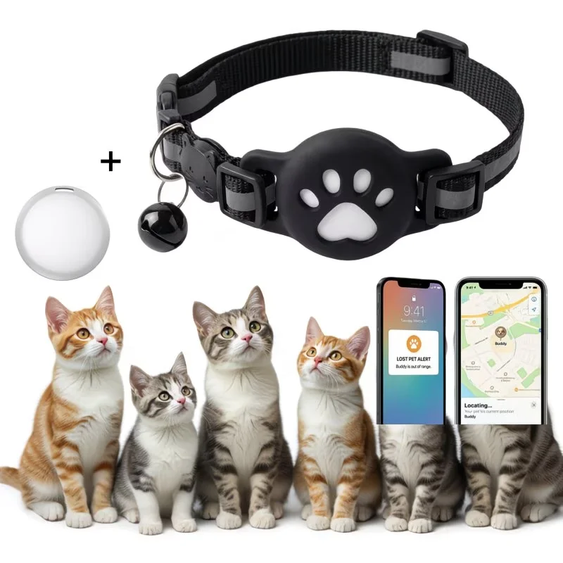 Smart Pet Tracker Tag, finder Tag with Collar Holder, waterproof GPS Cat Dog Collar 1005012359511496