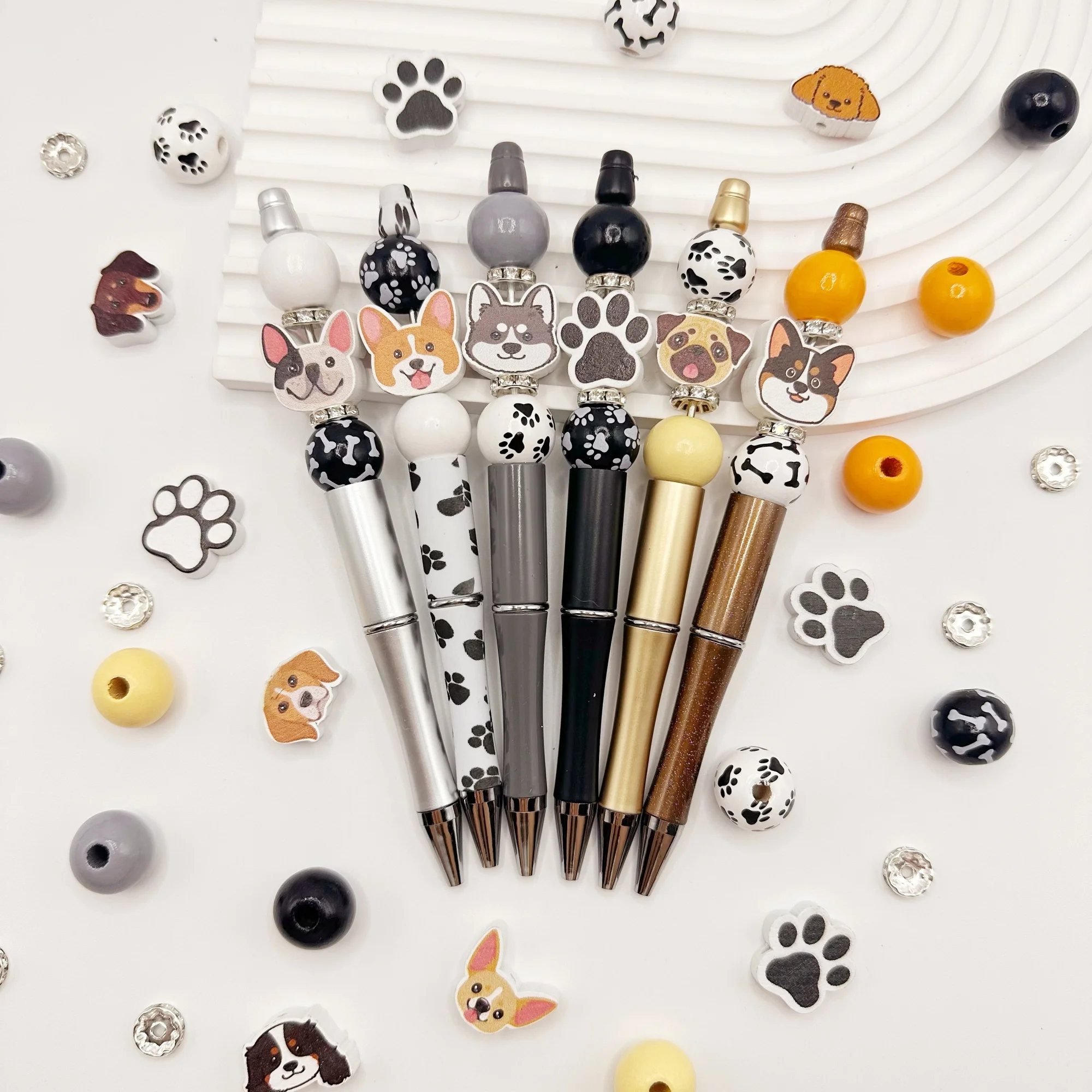 Super Cute Dog-Themed DIY Beaded Pen Set, Special Pens for Dog Lovers (6Pcs) 1005012359819487