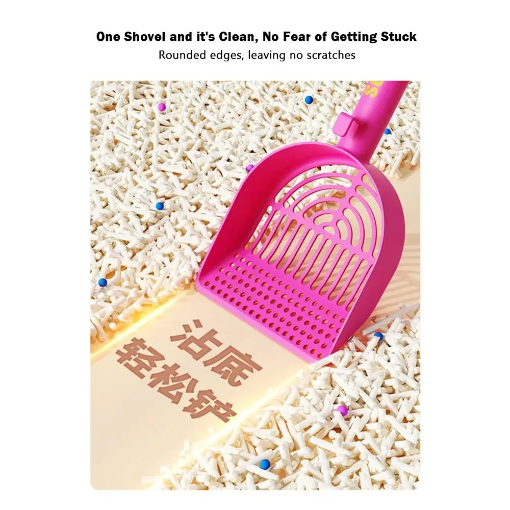 Plastic Material Cat Litter Scoop Fine Holes Durable Construction Pet Poop Cleaning Shovel Large 1005012360023856