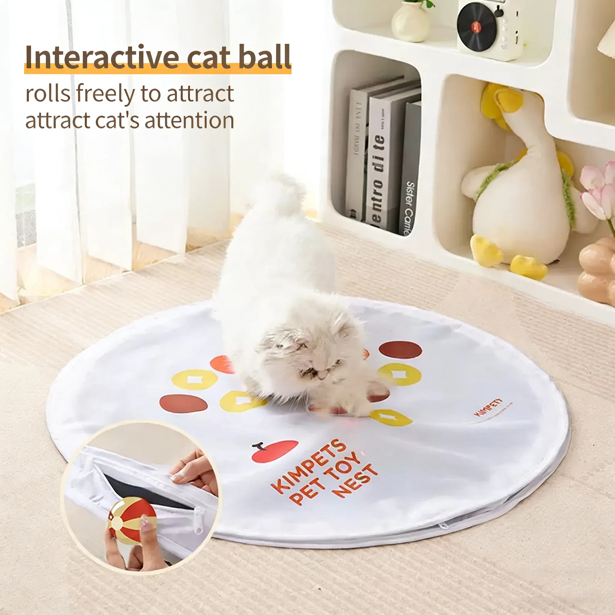 Cat Toy Hunting Cover, Electric Interactive Ball, Automatic Pet Toy for Indoor Cats 1005012360274948