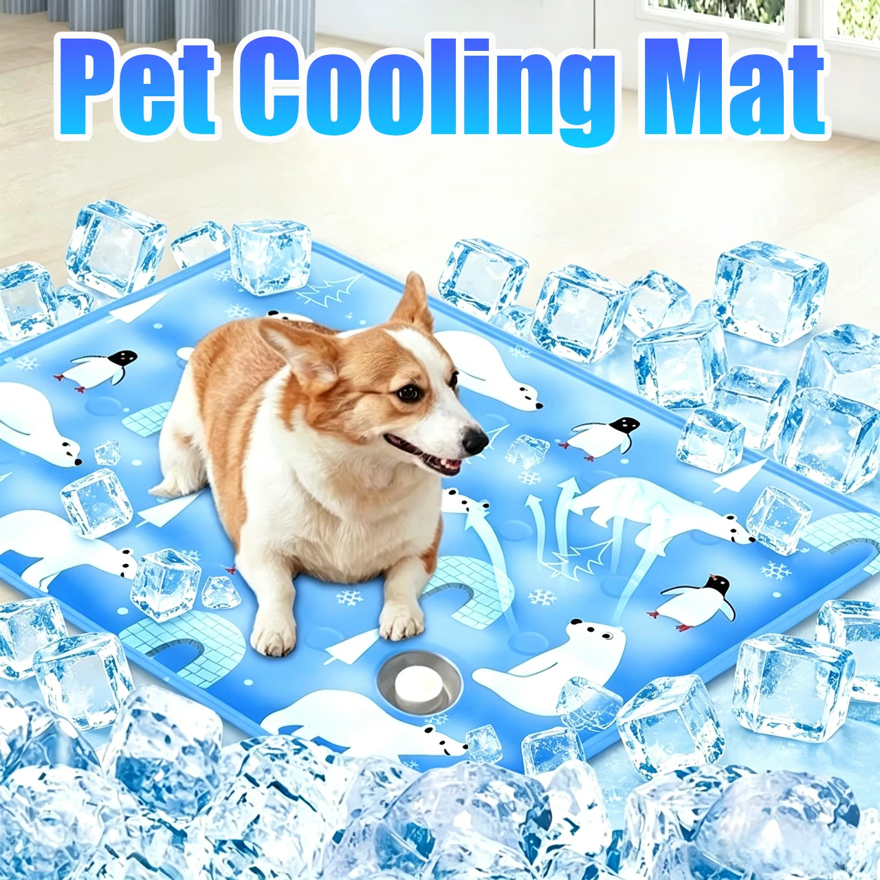Floor Mat Cool Pet Cooling Ice Gel Self Added Water Dog Cold Bed Portable Durable Cushion for Small 1005012361367425