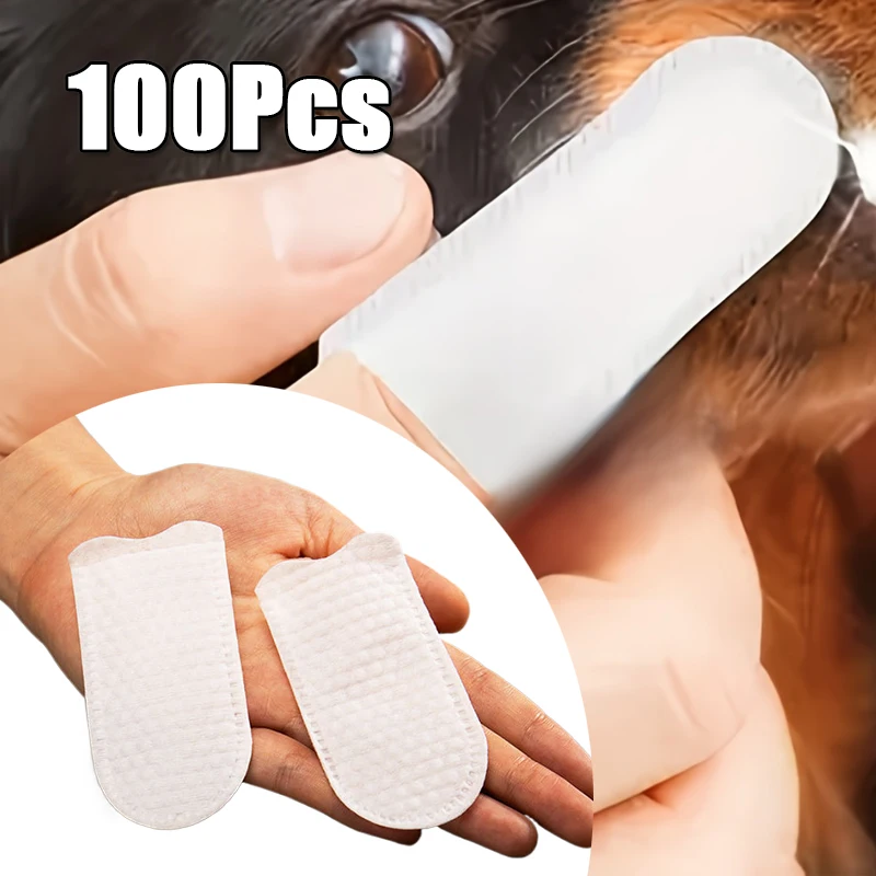 Pet Cleaning Products Ear Cleaning Wipes Ear Care Fingertips Ear Mite Removal Cat Dog (100Pcs) 1005012362524331