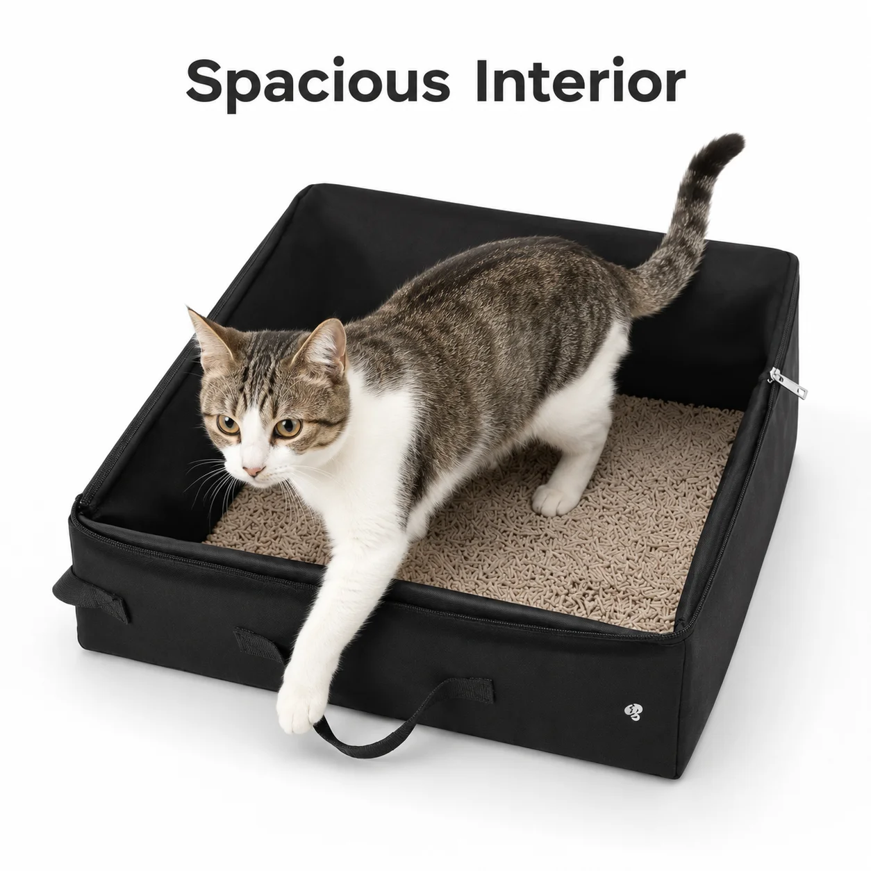 Portable Cat Litter Box Foldable Travel Bag Waterproof Fabric Toilet with Zipper Cover Carry Handle 1005012362772314