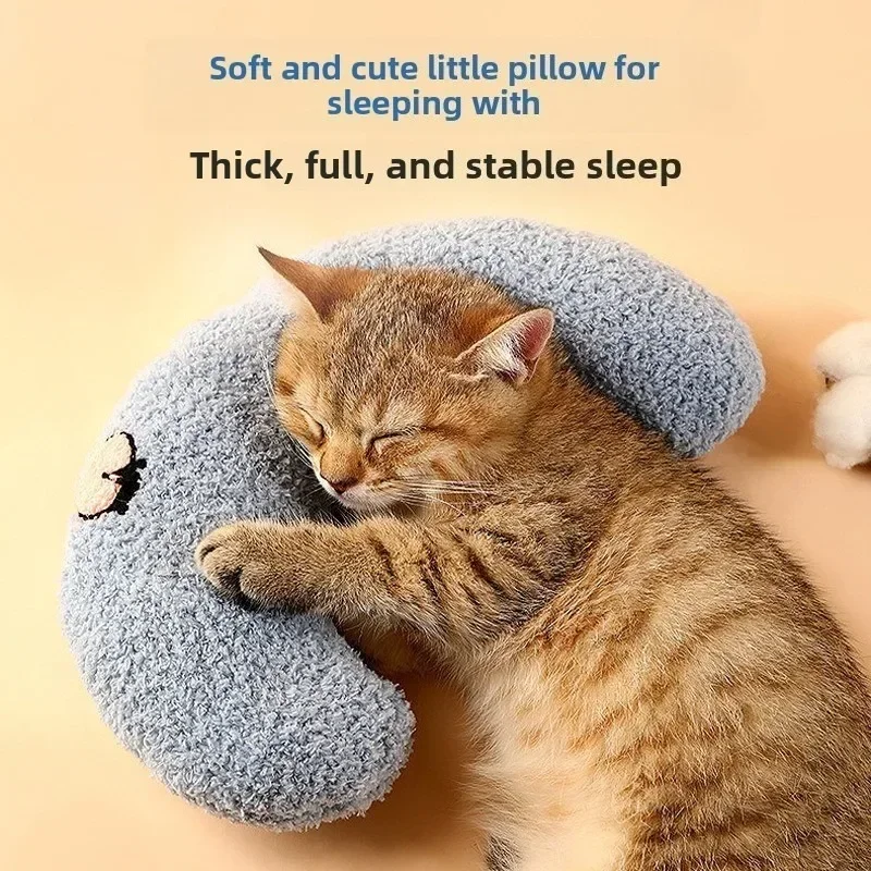 Soft Plush U-Shaped Pet Neck Pillow for Cats Dogs Calming Sleeping Support Small Pets 1005012362861265