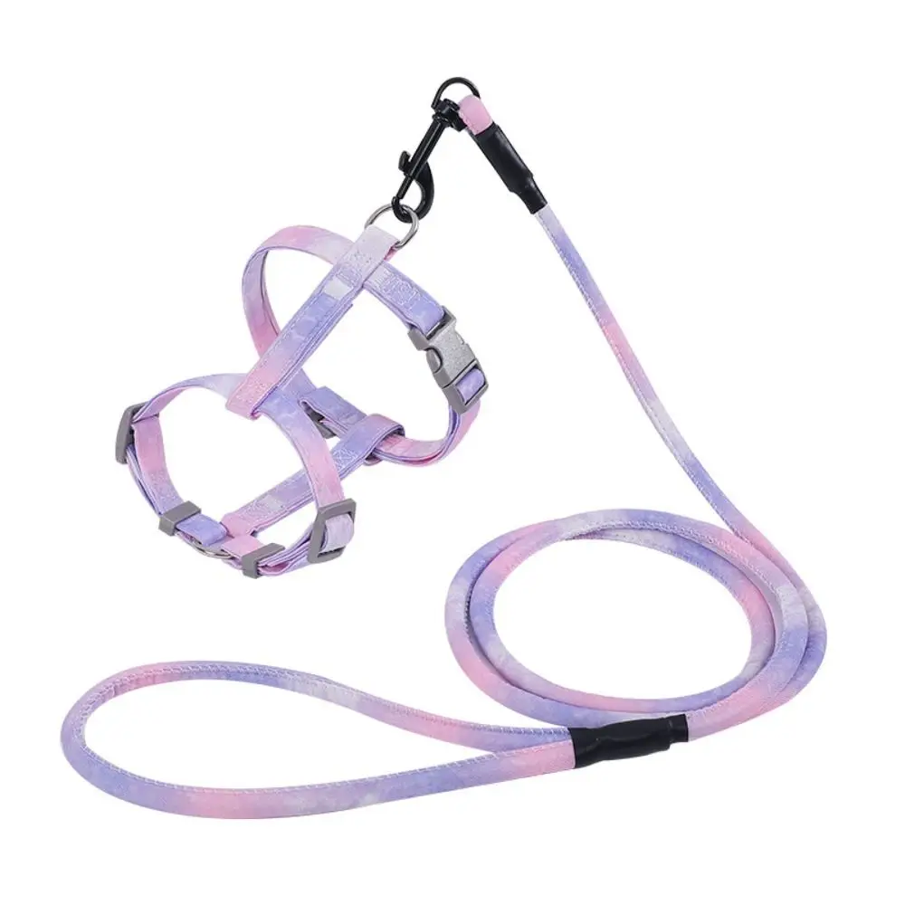 Adjustable Cat Harness and Leash Set Escape Proof Lightweight Cat Collar Lead Leash Gradient Soft 1005012364868170