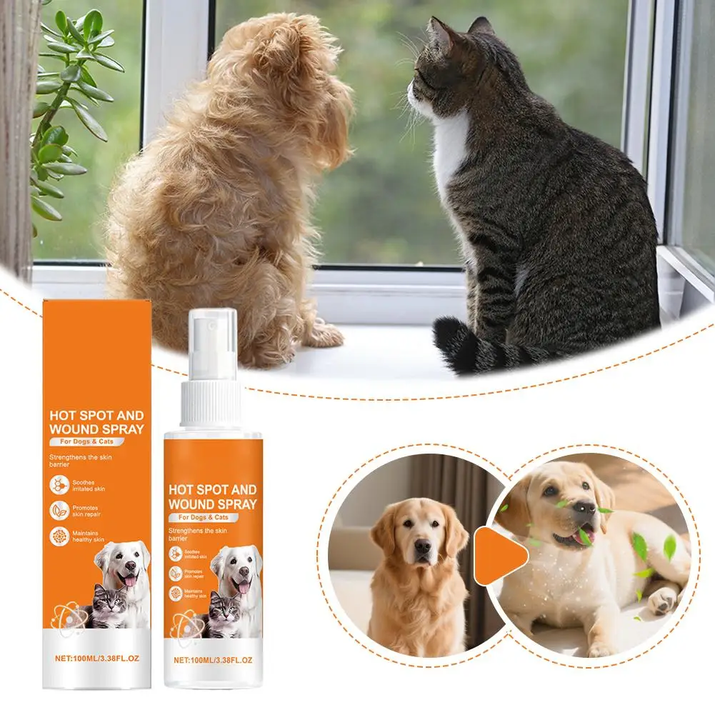 Pet Hot Spot & Wound Spray for Dogs & Cats (100ml) 1005012367813313