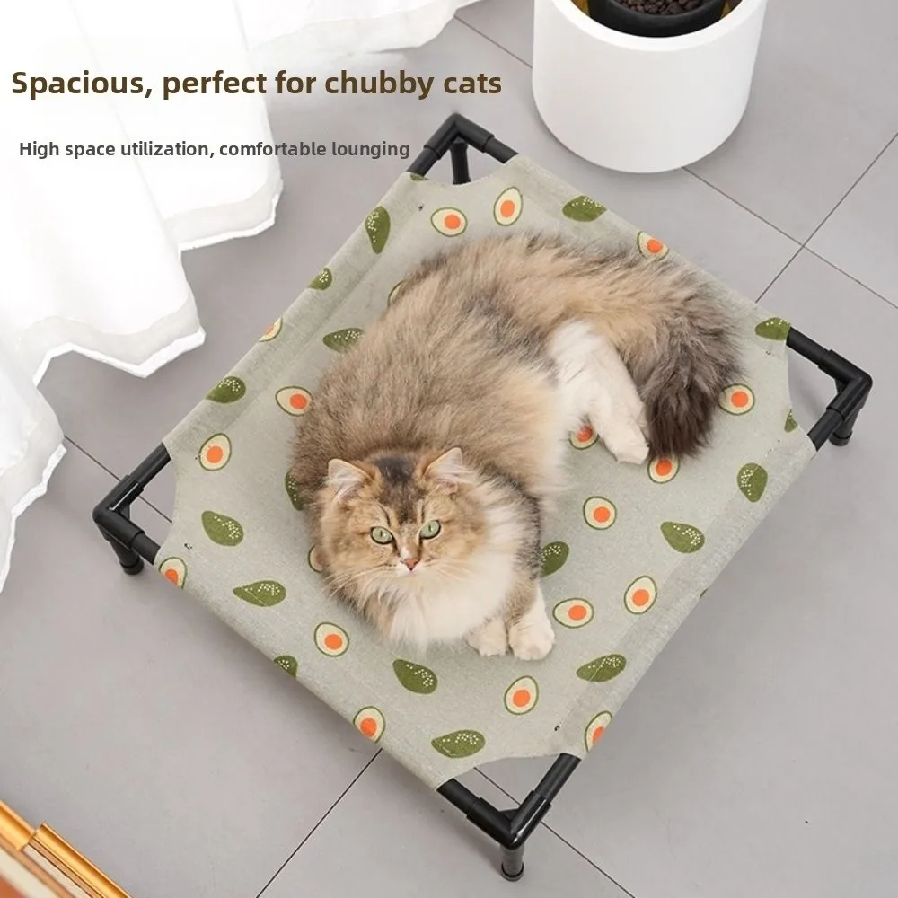 Detachable Cat Elevated Bed Comfortable Sturdy Frame Pet Camping Bed Breathable Mesh Moisture-Proof 1005012368471514