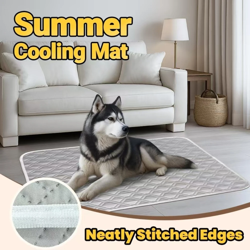 Pet Cooling Mat Effective Cooling Soft Breathable Sweat-Absorbing Ice Mat for Cats and Dogs Cooling 1005012369996583