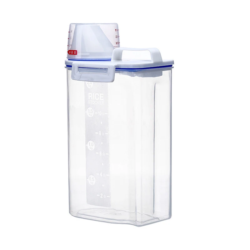Tank with Measuring Cup Container Moisture-Proof Sealed Jar Pet Supplies Accessories 1.5kg/2kg Dog 1005012373058362