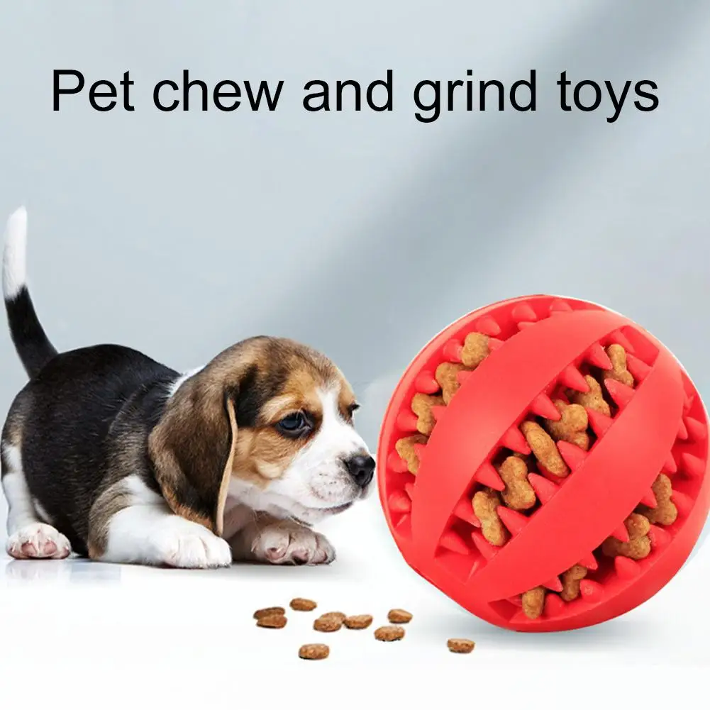 Dental Care Dog Tooth Cleaning Toy Textured Puppy Teething Chew Toy Rubber Elastic Food Feeder Ball 1005012375919140