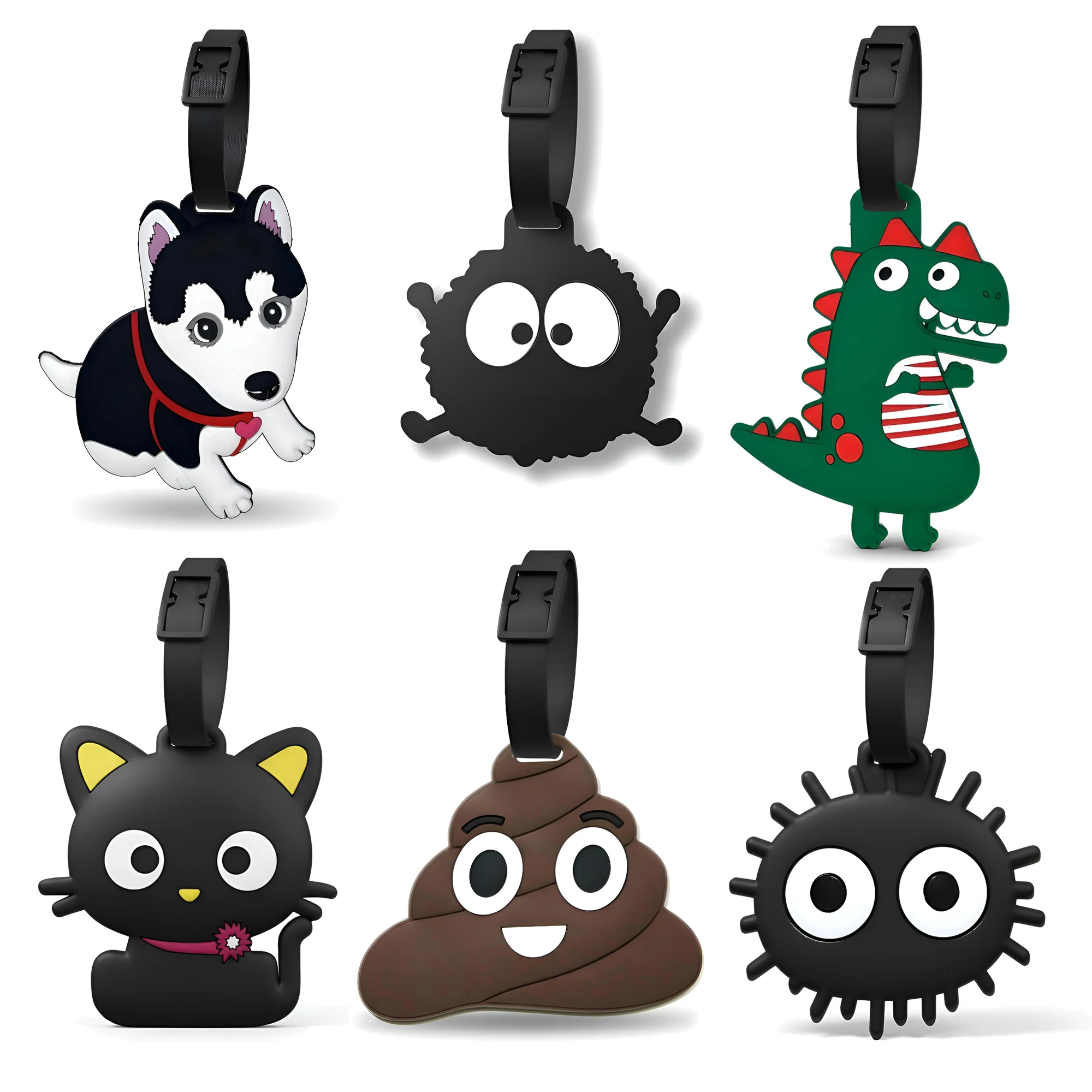 Cute Animal Luggage Tag Travel Cat Dog Poop Dinosaur Suitcase ID Addres Holder Baggage Boarding 1005012376241135