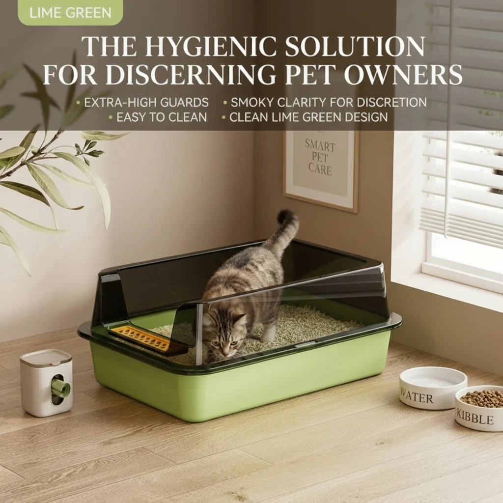 Ragdoll Cat Litter Box Semi-Enclosed Anti Splash Cat Tray Kitten Toilet Easy Cleaning Basin Pet 1005012376645543