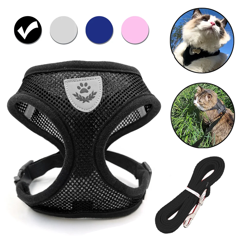Reflective Pet Harness and Leash Set for Small Medium Dog Cats Breathable Pets Vest Lightweight 1005012377857150