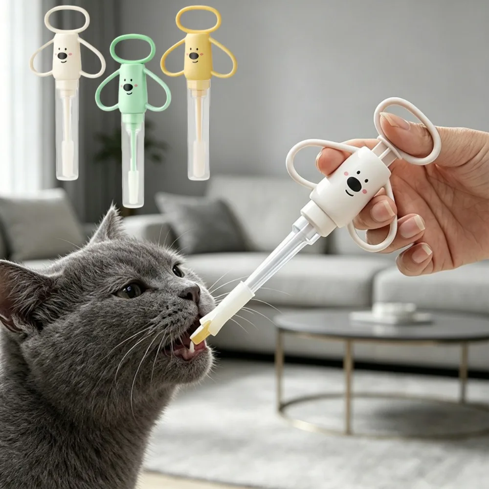 Cartoon Pet Pill Dispenser Cat Dog Soft Silicone Anti Choke Feeder Medicine Water Syringe 1005012378595582