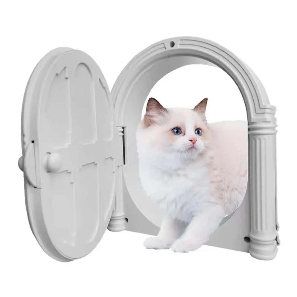 Pet Door ABS Cat Door Dog Door Hole Safe and Durable Free Entry and Exit Flat Open Cat 1005012380724453