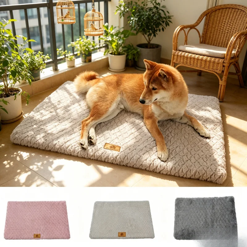 3D Foam Orthopedic Dog Bed, Removable Washable Faux Fur Cover 1005012381411236
