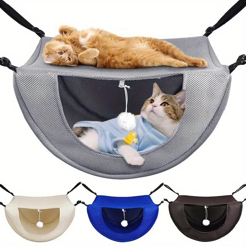 Breathable Mesh Cat Hammock Bed Hanging Cave for Cage Table Wall Mount Adjustable Sleeping Nest 1005012383039641