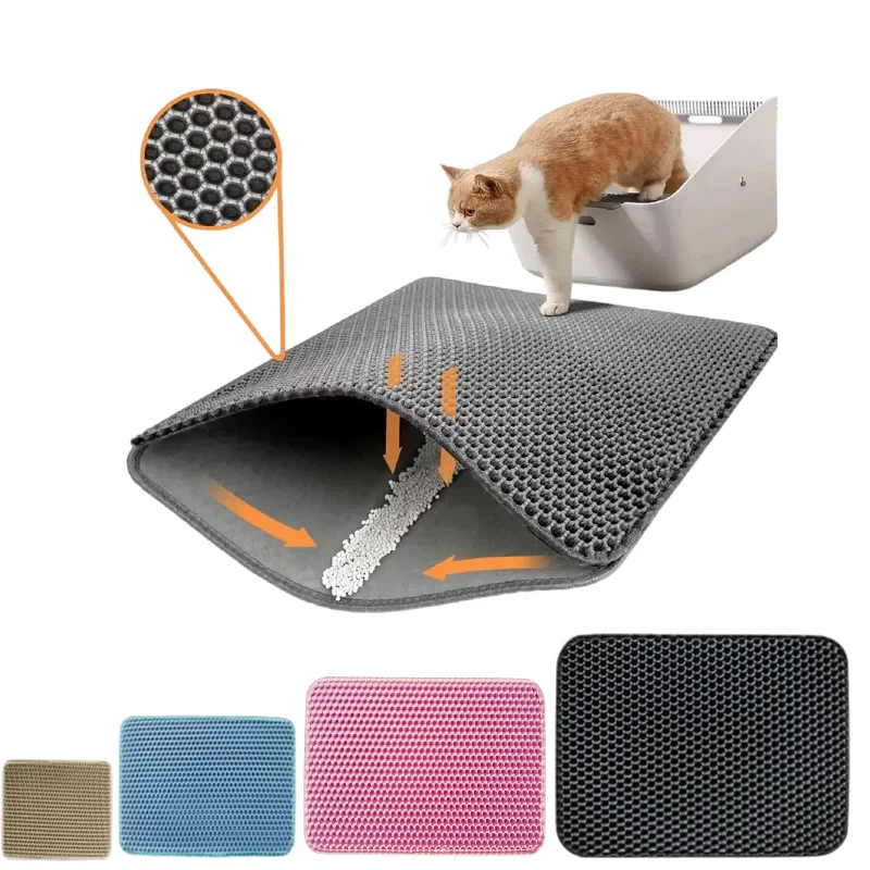 Colorful EVA Cat Litter Mat Waterproof Pet Toilet Trapping Mat Non Slip Double Layer 1005012384297086