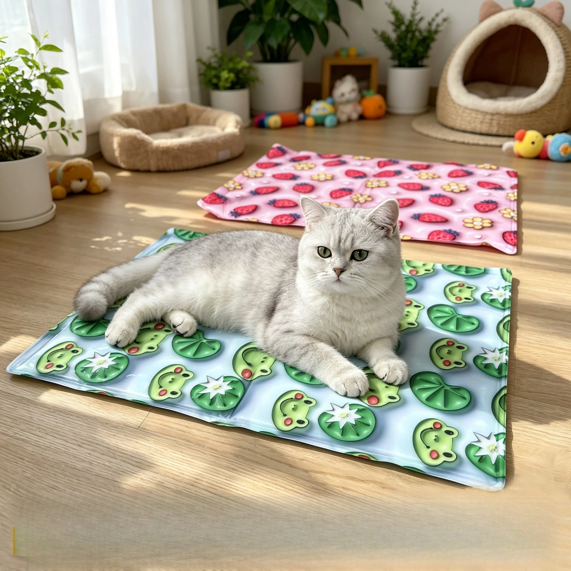 3D Printed Gel Ice Mat for Pets, Cooling Pad for Cats Dogs, Summer Cool Bed, Foldable 1005012386631887