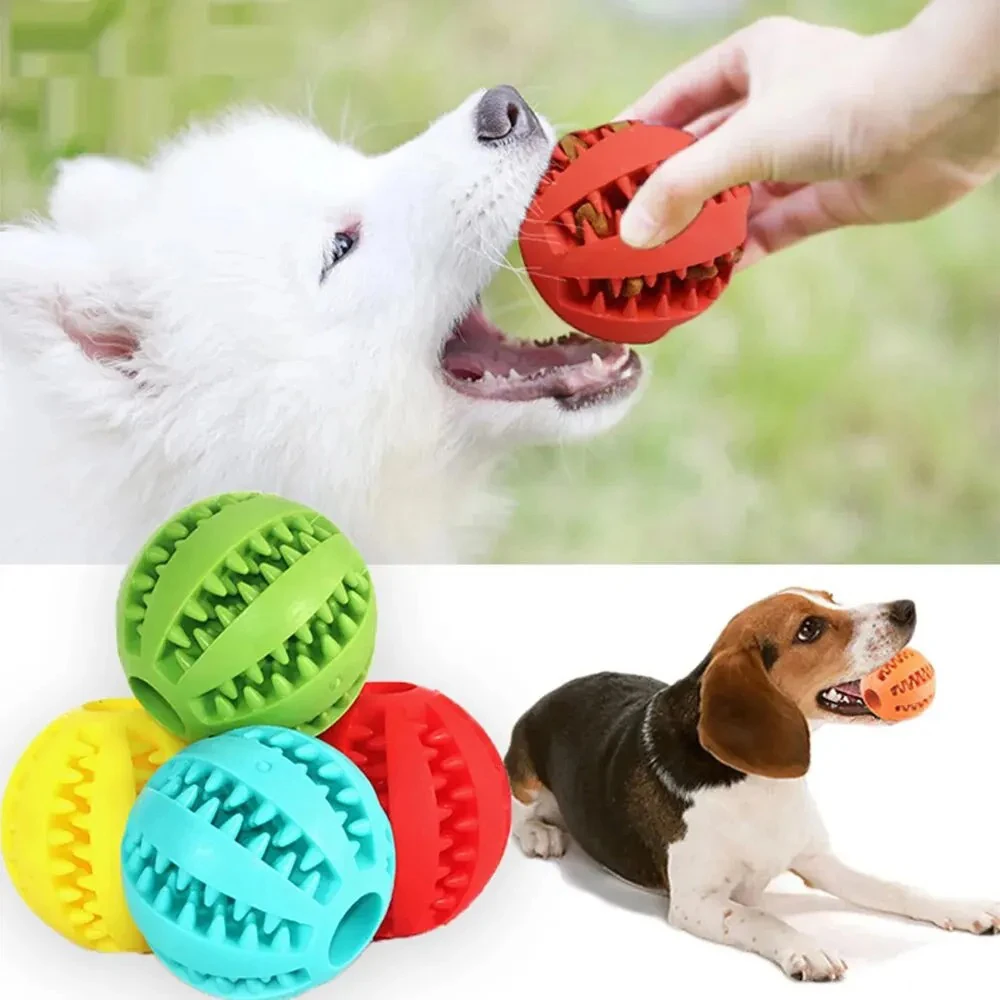 Dog Food Ball Pet Toy Interactive Rubber Balls for Small Large Dogs Puppy Cat Chewing Toys Tooth 1005012388143012